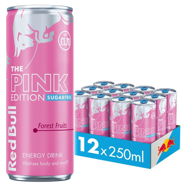 Red Bull Pink Edition Sugarfree Forest Fruits 250ml, front of pack