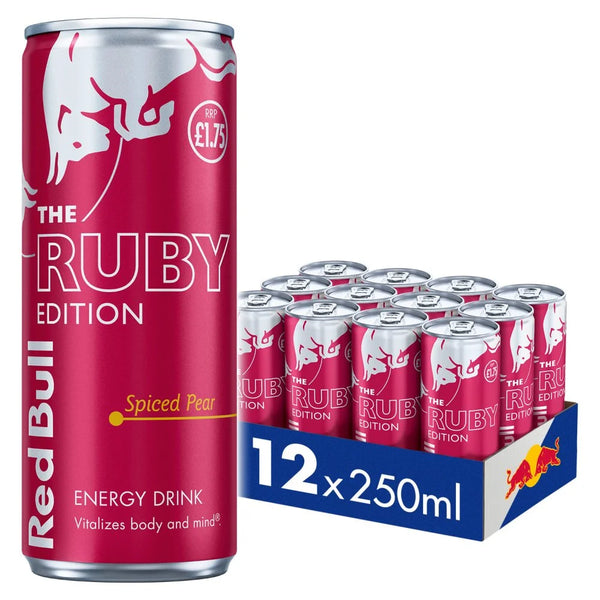 Red Bull Ruby Edition Spiced Pear 250ml, front of pack