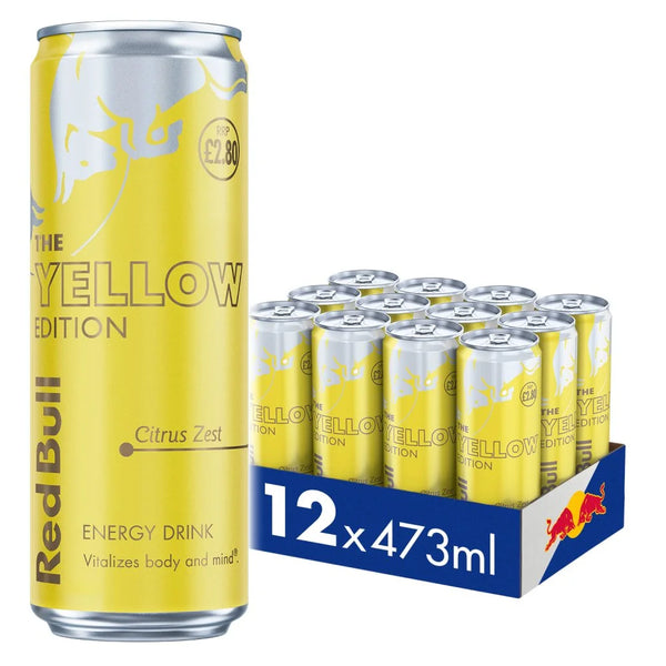 Red Bull Summer Edition Citrus Zest energy drink 473ml, front of pack
