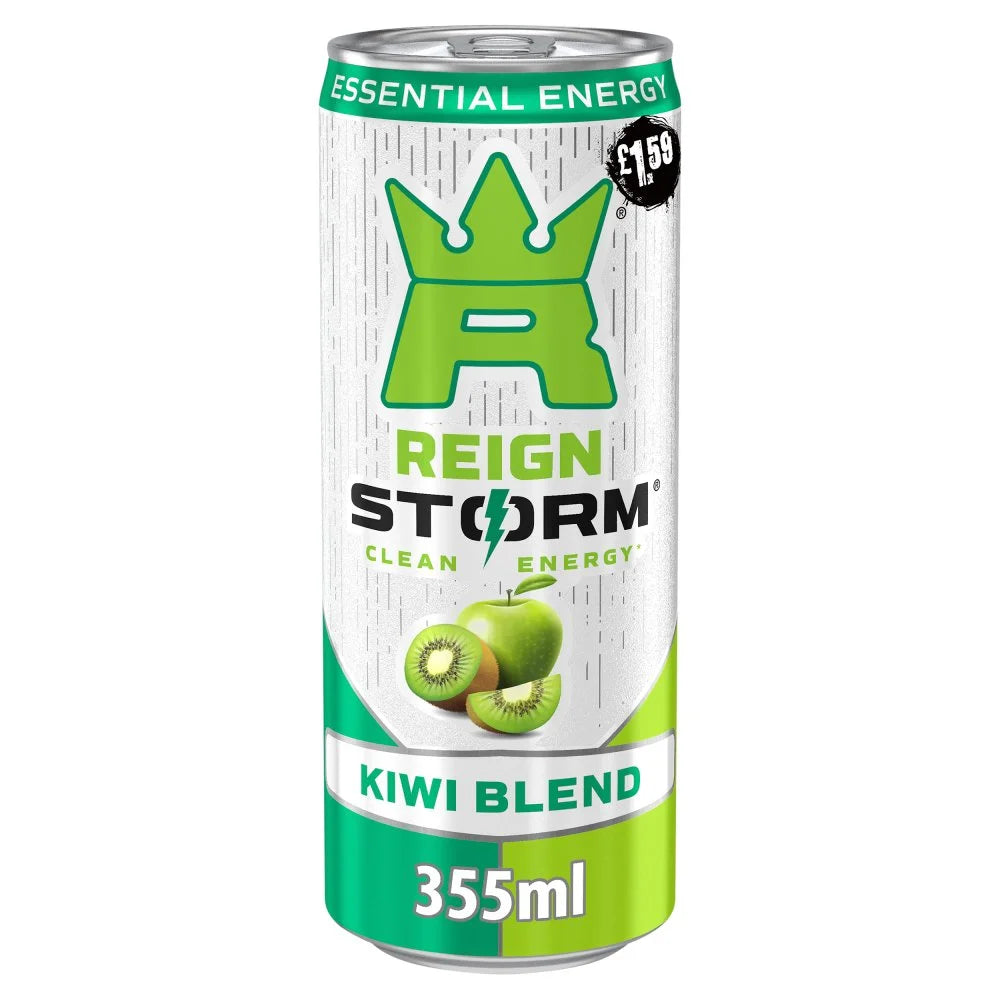 Reign Storm Kiwi Blend Clean Energy Drink 355ml Can, front of pack