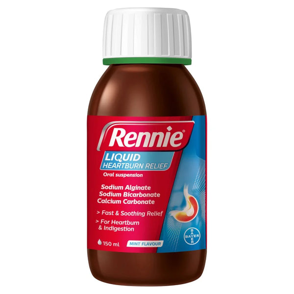 Rennie Liquid Heartburn Relief Mint Flavour 150ml, front of pack