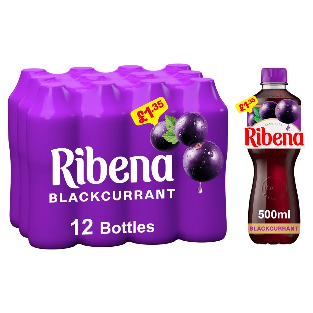 Ribena Blackcurrant Juice Drink 500ml, front of pack