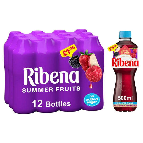 Ribena Summer Fruits No Added Sugar 500ml, front of pack