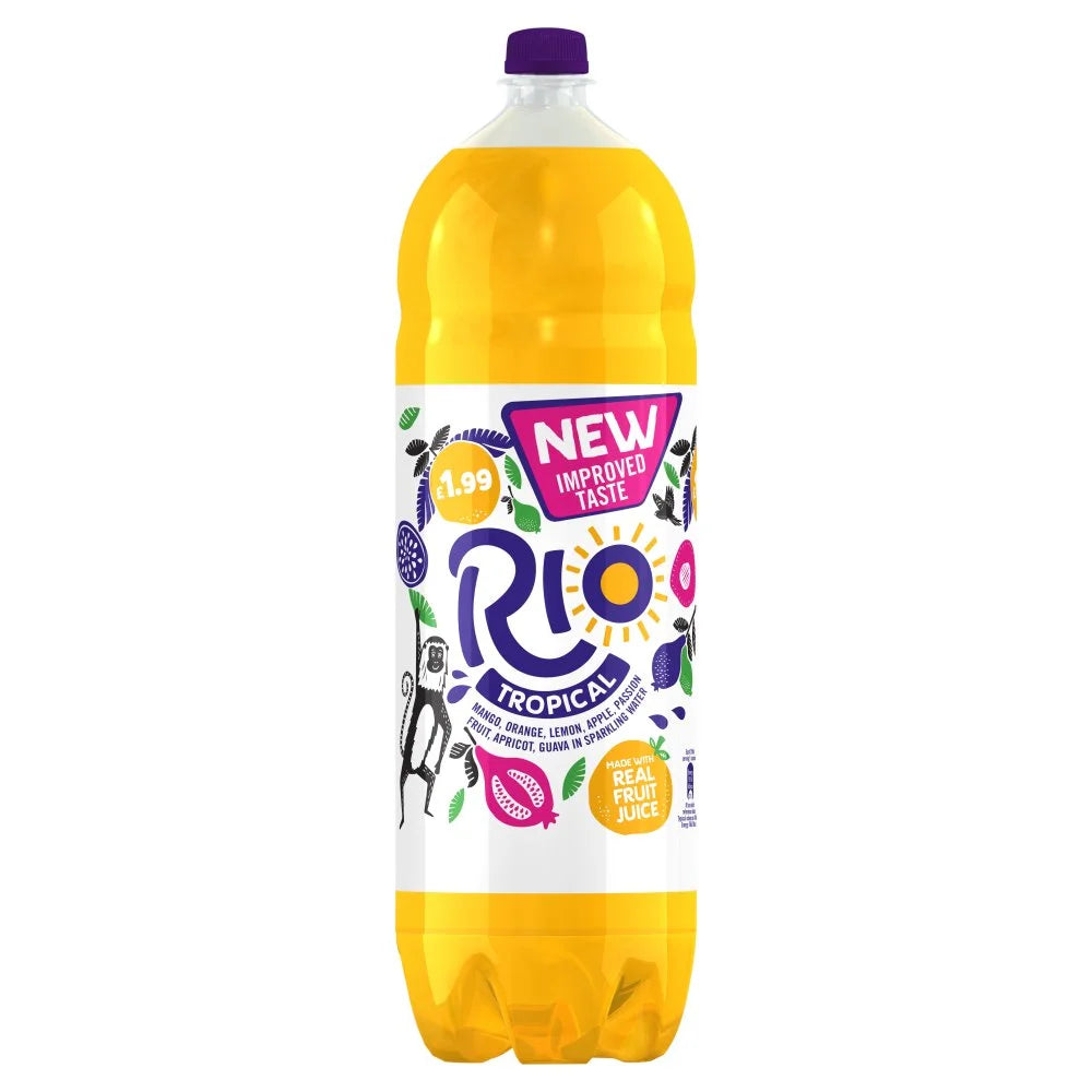 Rio Tropical Sparkling Fruit Drink 2 Litre, front of pack