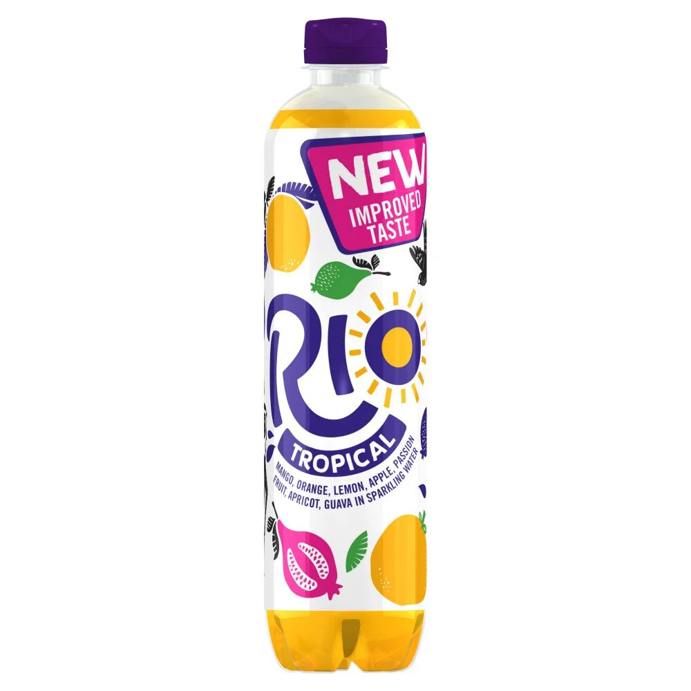 Rio Tropical sparkling fruit drink 500ml, front of pack