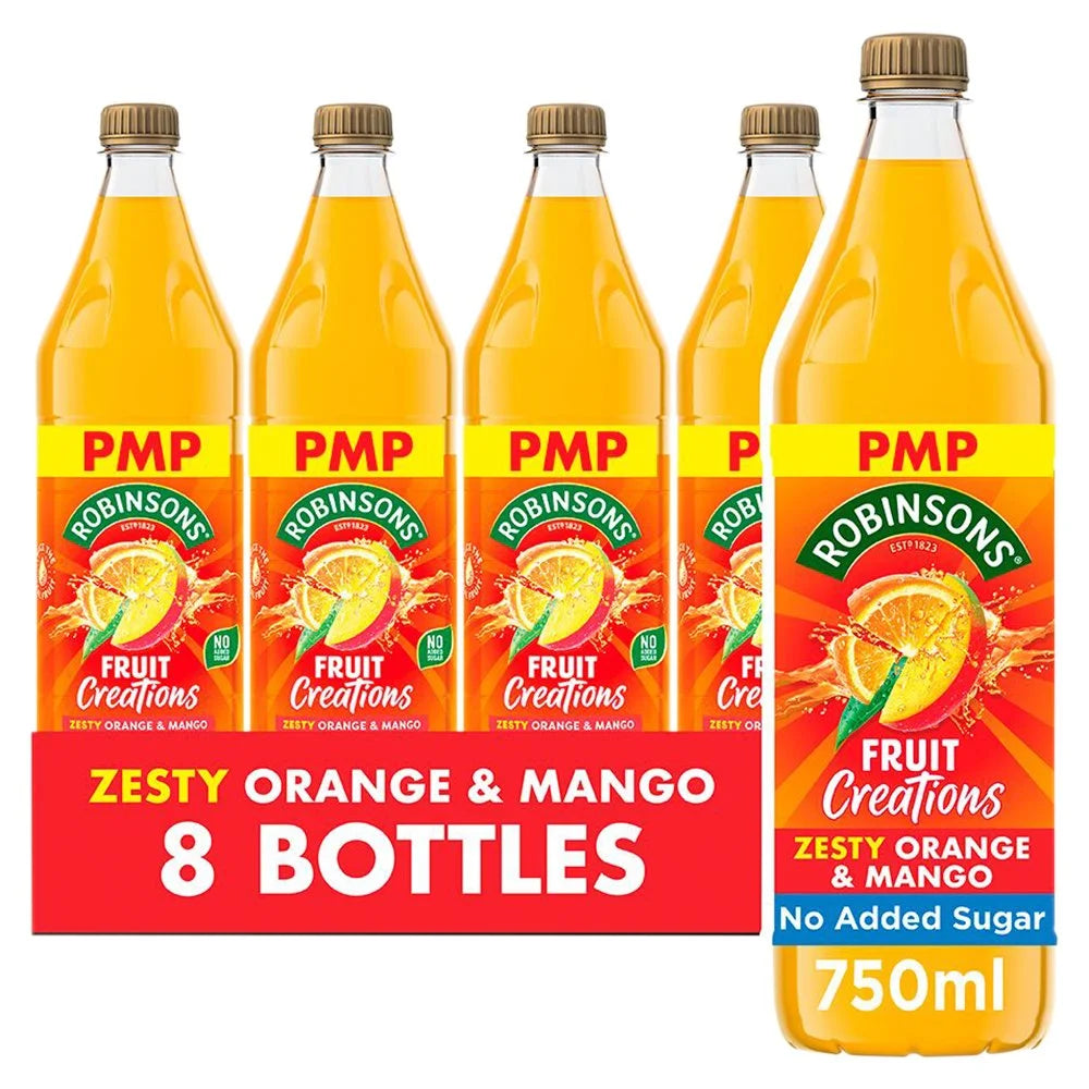 Robinsons Fruit Creations Zesty Orange & Mango 750ml, front of pack
