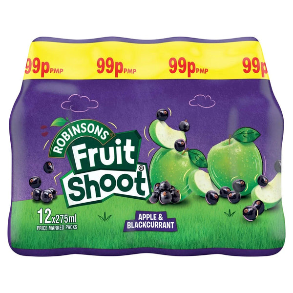 Robinsons Fruit Shoot Apple & Blackcurrant 275ml bottle, front of pack