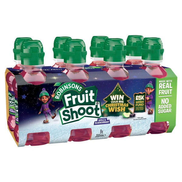 Robinsons Fruit Shoot Apple & Blackcurrant 8 x 200ml multipack, front of pack