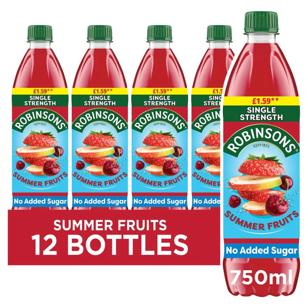 Robinsons Summer Fruits No Added Sugar Squash 750ml, front of pack