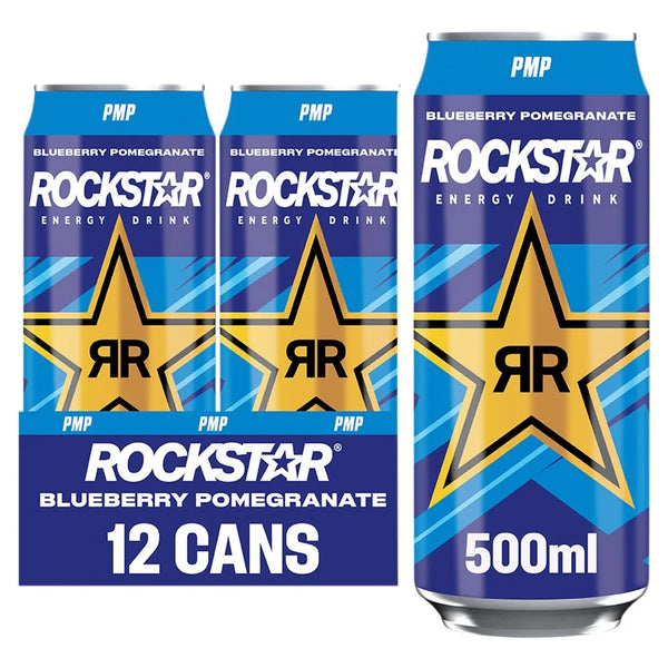 Rockstar Xdurance Blueberry Pomegranate Acai 500ml, front of pack