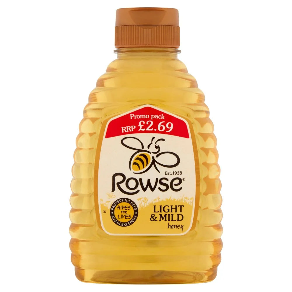 Rowse Light and Mild Honey 340g, front of pack