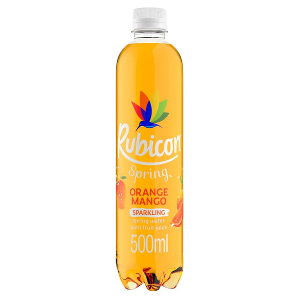 Rubicon Orange Mango Sparkling Spring Water 500ml, front of pack