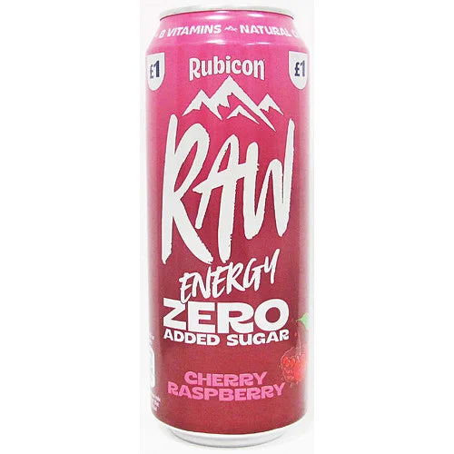 Rubicon Raw Cherry Raspberry Zero 500ml, front of pack