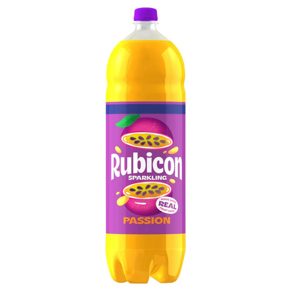 Rubicon Sparkling Passion 2L bottle, front of pack