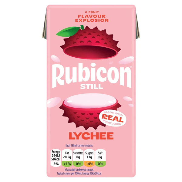 Rubicon Still Lychee Juice Drink Carton 288ml, front of pack