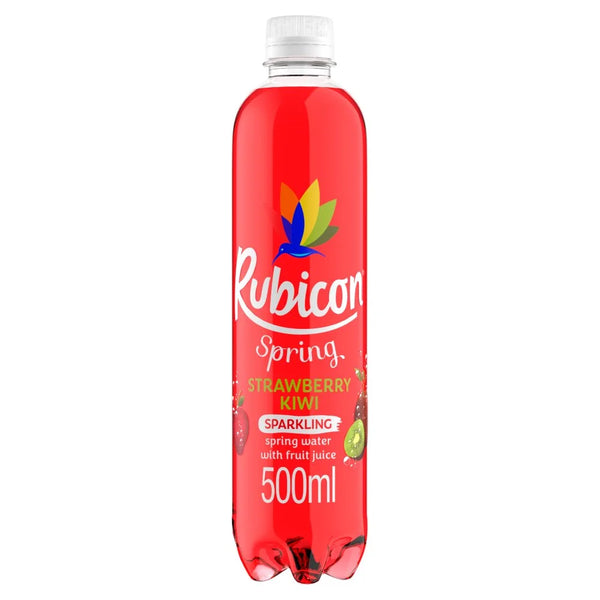Rubicon Strawberry Kiwi Sparkling Spring Water 500ml, front of pack