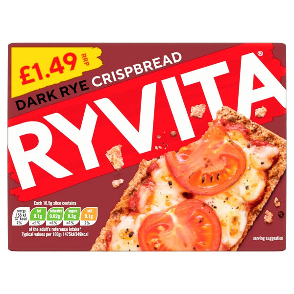 Ryvita Dark Rye Crispbread 200g, front of pack