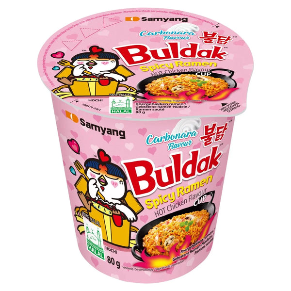 Samyang Buldak Hot Chicken Ramen Cup 80g, front of pack