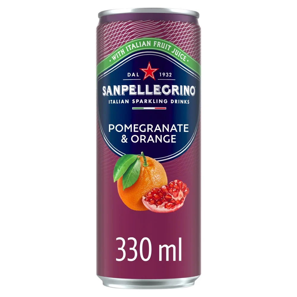 San Pellegrino Pomegranate & Orange 330ml, front of pack