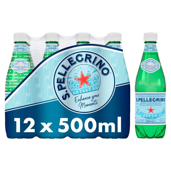 San Pellegrino Sparkling Natural Mineral Water 500ml, front of pack