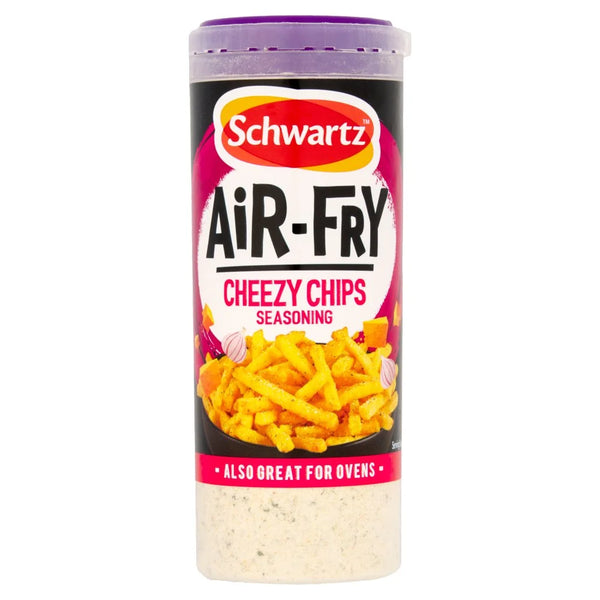 Schwartz Air Fryer Cheezy Chips Seasoning Drum 140g, front of pack