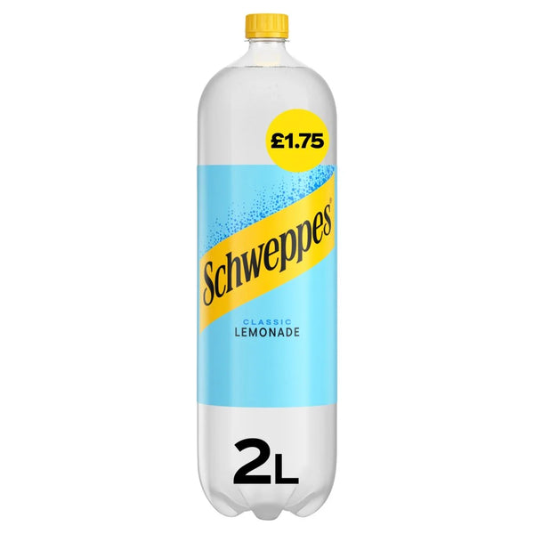 Schweppes Lemonade 2L, front of pack