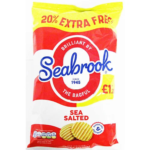 Seabrook Sea Salt Crisps Extra Fill 84g, front of pack