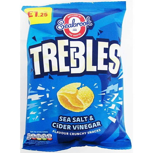 Seabrook Trebles Salt & Cider Vinegar 60g, front of pack