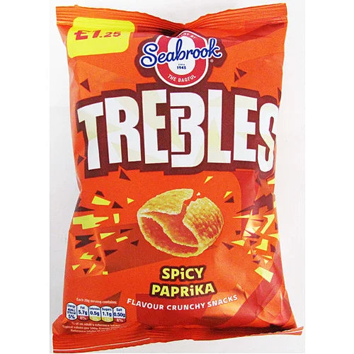 Seabrook Trebles Spicy Paprika 60g, front of pack