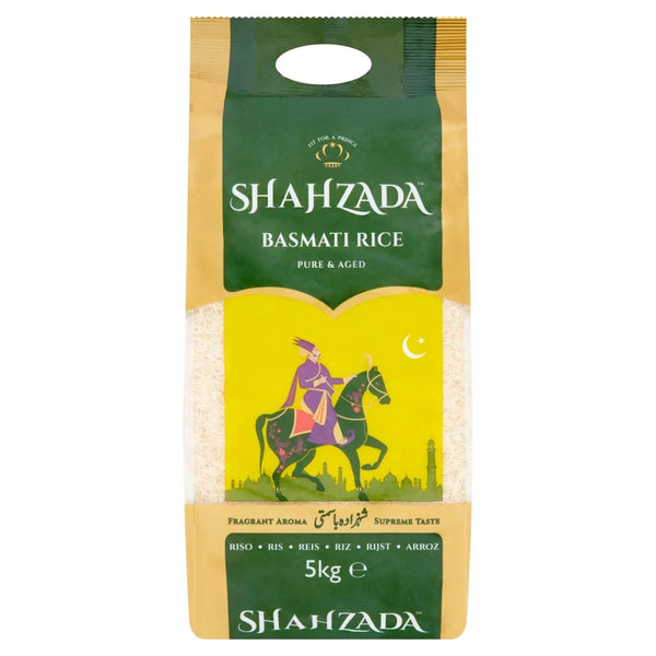 Shahzada Basmati Rice 5kg, front of pack