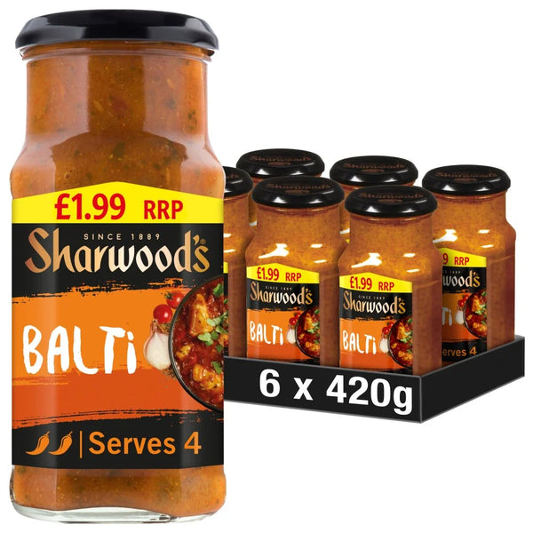 Sharwood's Indian Balti Curry Cooking Sauce 420g, front of pack