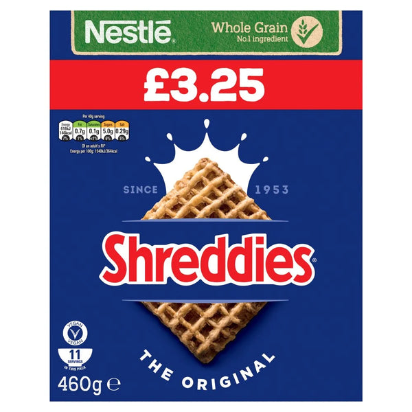 Nestlé Shreddies Original Malted Wheats Breakfast Cereal 460g, front of pack