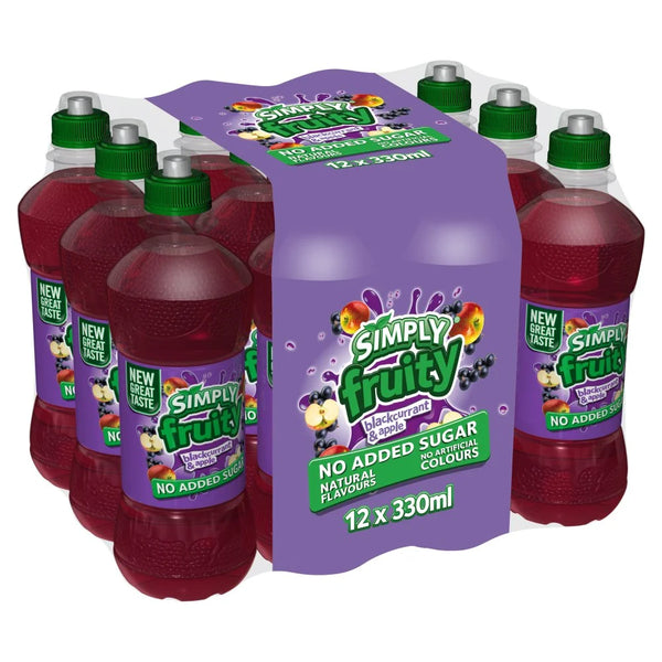 Simply Fruity Blackcurrant and Apple 330ml, front of pack