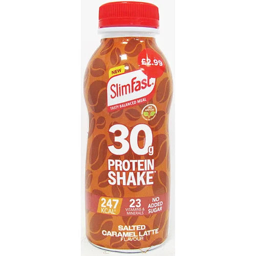Slimfast Salted Caramel Latte Protein Shake 325ml, front of pack