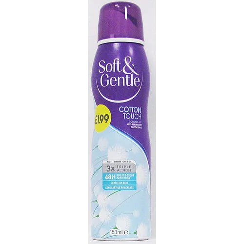 Soft & Gentle Cotton Touch Body Spray 150ml, front of pack