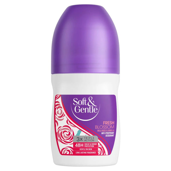 Soft & Gentle Fresh Blossom Wild Rose & Vanilla Anti-Perspirant 50ml, front of pack