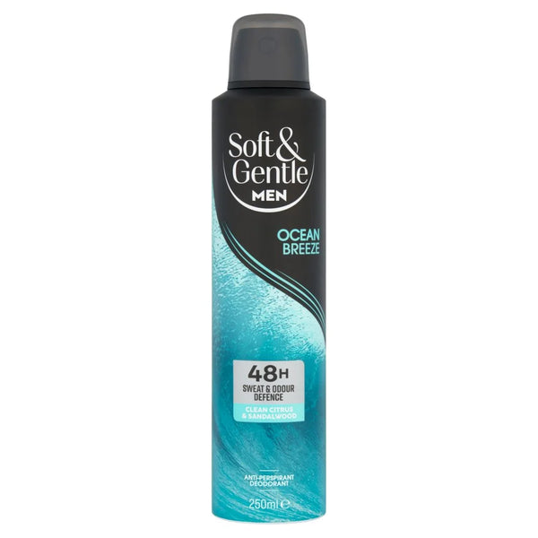 Soft & Gentle Men Ocean Breeze Anti-Perspirant Deodorant 250ml, front of pack