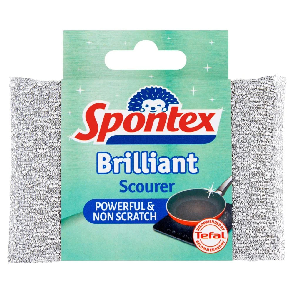Spontex Brilliant Scourer, 13 x 8.5cm, front of pack