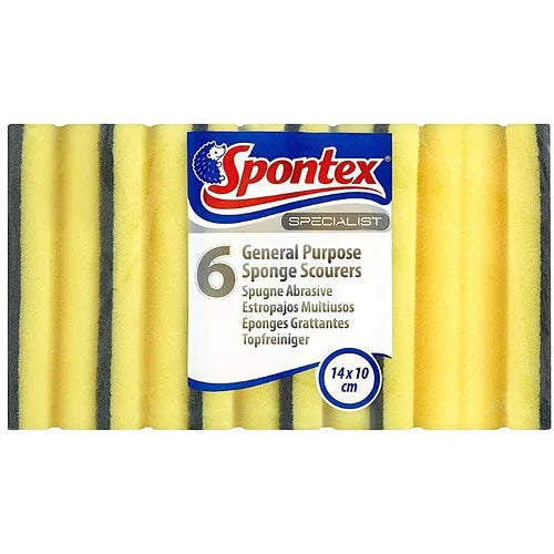 Spontex Specialist Sponge Scourers 6 pack, front of pack