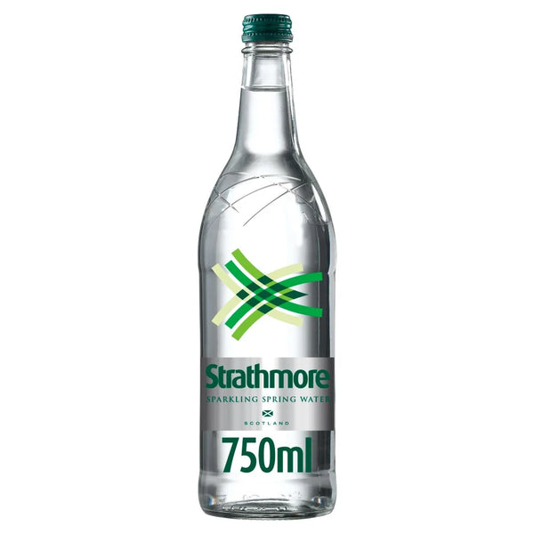 Strathmore sparkling Scottish spring water 750ml, front of pack