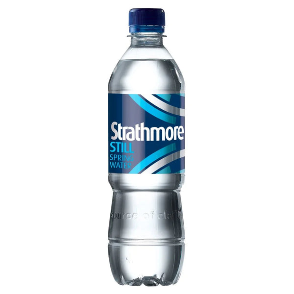 Strathmore Still Spring Water 500ml bottle, front of pack