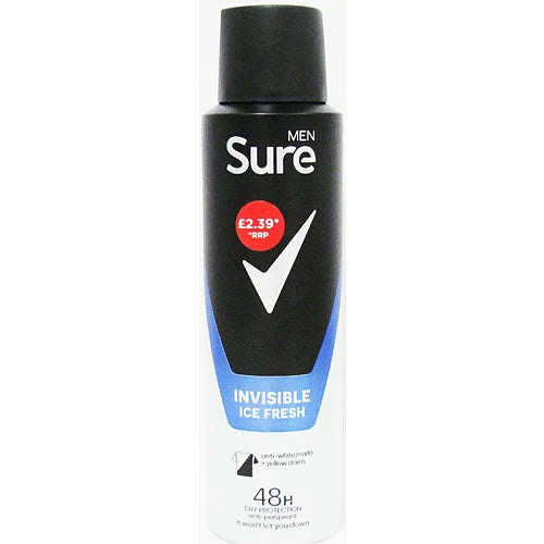 Sure Men Invisible Ice Anti-Perspirant 150ml, front of pack