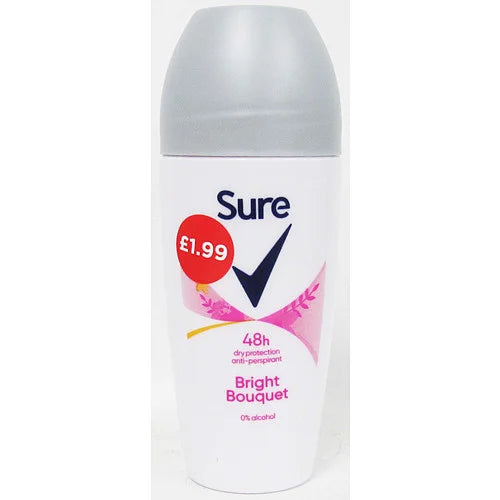 Sure Roll On Deodorant Bright Bouquet, front of pack