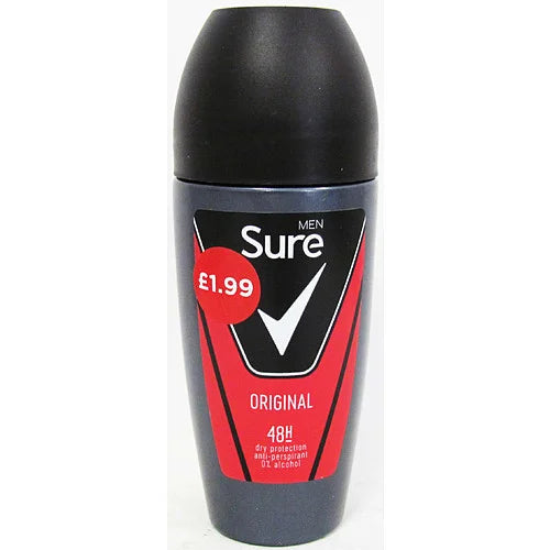 Sure Roll-On Deodorant Original Men 50ml, front of pack