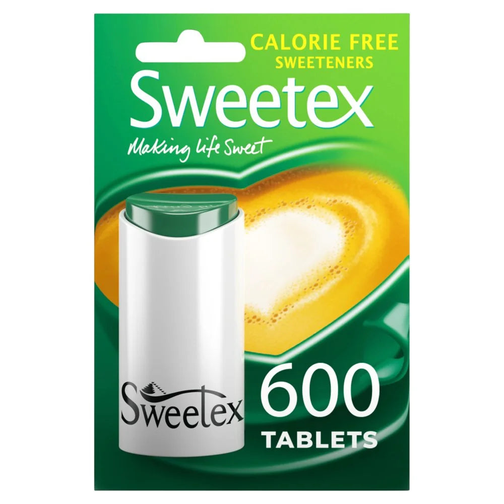 Sweetex Calorie Free Sweetener 600 tablets, front of pack
