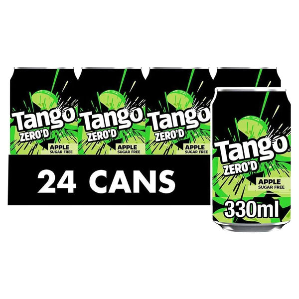 Tango Zero'd Apple Sugar Free Can 330ml, front of pack