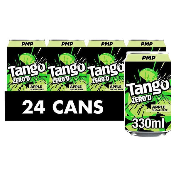 Tango Zero'd Apple Sugar Free Can 330ml, front of pack