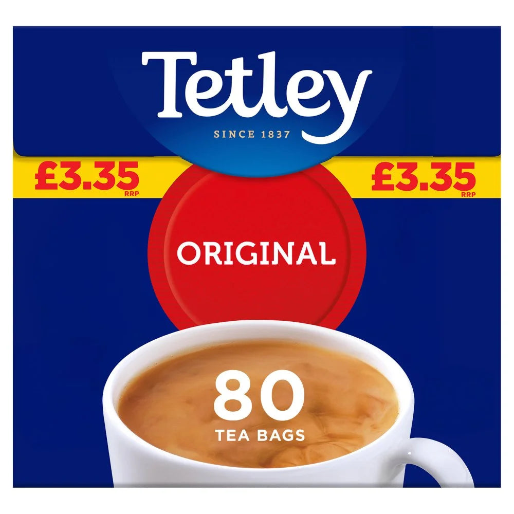 Tetley Original 80 Tea Bags, front of pack