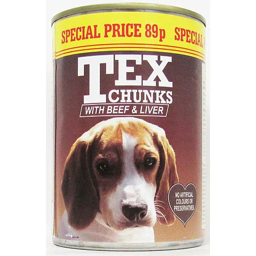 Tex Beef and Liver Dog Food 400g, front of pack