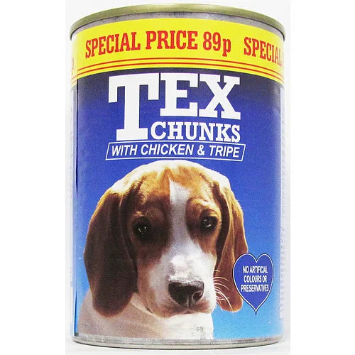 Tex Chicken and Tripe Dog Food 400g, front of pack